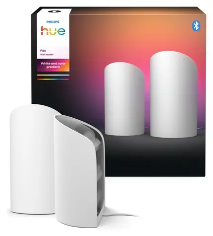Philips Hue Play Wall bílá / LED projekční svítidlo / 2x20W / 2000-6500K / Bluetooth/Zigbee / 2ks