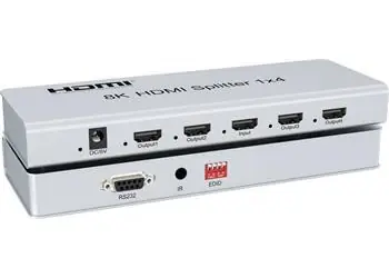 PremiumCord HDMI 2.1 splitter 1-4 porty / Rozbočovač / 8K/60Hz / 4K/120Hz / HDR