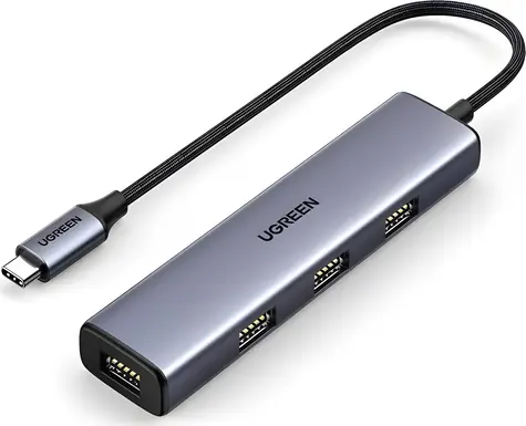 Ugreen CM473 šedá / USB hub / 4x USB-A 3.0
