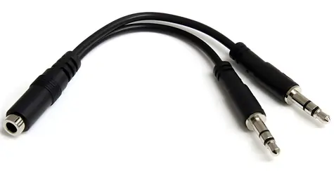 StarTech adaptér headset 3,5mm na 2x 3,5mm černá / Adaptér / F/M / 0,13 m