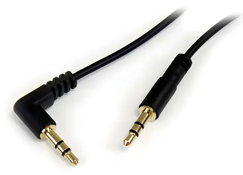 StarTech Audio kabel lomený černá / Audio kabel / Jack 3,5mm (M) - Jack 3,5mm (M) / 0,3 m