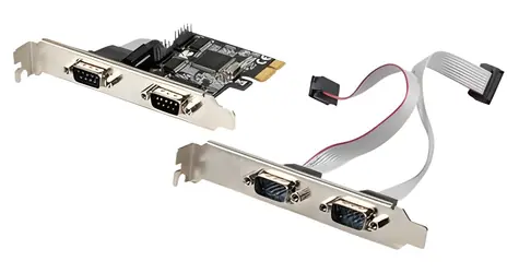Lanberg PCIe karta 4x sériový (COM) / Řadič / PCI Express / 4x DB9 female
