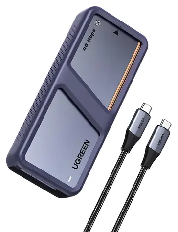 Ugreen D703 šedá / Externí pouzdro / M.2 NVMe SSD / USB4 40Gbps / aktivní chlazení