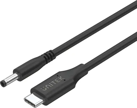 Unitek C14118BK / Napájecí kabel / USB-C - DC 4,0mm / pro Lenovo 65W / 1,8 m