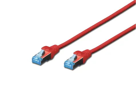 Digitus / Patch kabel / Cat5E / SF/UTP / červený / 1 m