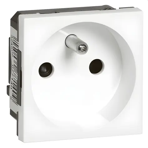 Legrand Mosaic zásuvka 2P+T 2M bílá / Zásuvka / 230V / 2P+T / 2M