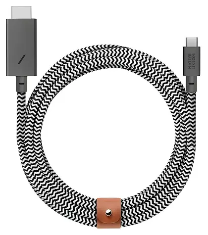 Native Union Belt Cable USB-C - HDMI 3m Zebra / Kabel