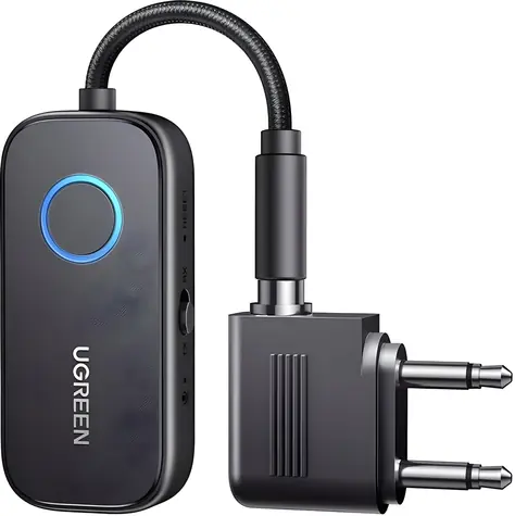 Ugreen CM671 černá / Bluetooth adaptér / Vysílač a přijímač / Bluetooth 5.2 / Jack 3,5 mm / 300 mAh