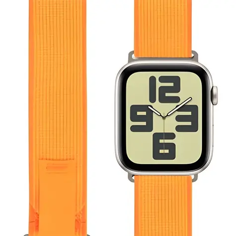 OBAL:ME Textilní řemínek pro Apple Watch 42-49 mm M-L oranžová / Řemínek pro Apple Watch / Textilní