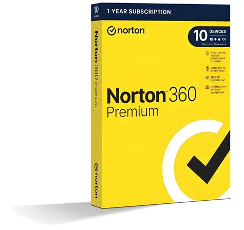Norton 360 Premium / Antivirový software / 10 zařízení / 75 GB úložiště / 1 rok / CZ