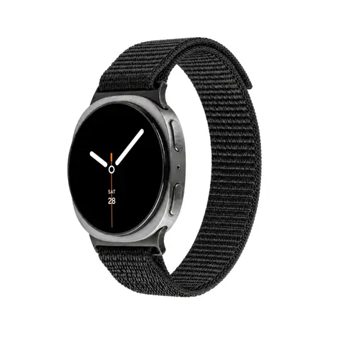 FIXED Nylon Sporty Strap pro Samsung Galaxy Watch 9/8 černý / Řemínek / nylon / rychloupínací systém / 16-21 cm