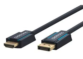 ClickTronic HQ OFC kabel DisplayPort - HDMI / Kabel DisplayPort - HDMI / zlacené konektory / 4K 60Hz / 3D / 10 m
