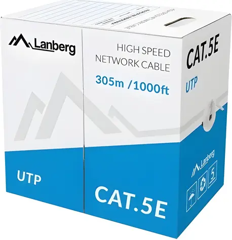 Lanberg LCU5-11CU-0305-S šedý / Instalační kabel / UTP Cat5e / drát CU / 305 m