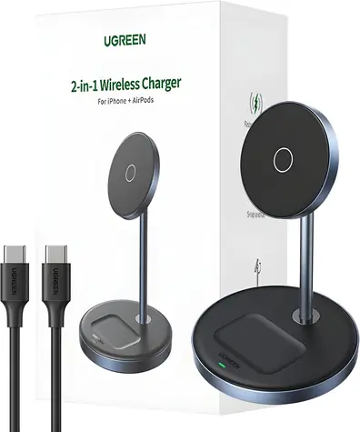 Ugreen 90668 černá / Bezdrátová nabíječka / Indukční nabíjení / 12,5 W / USB-C