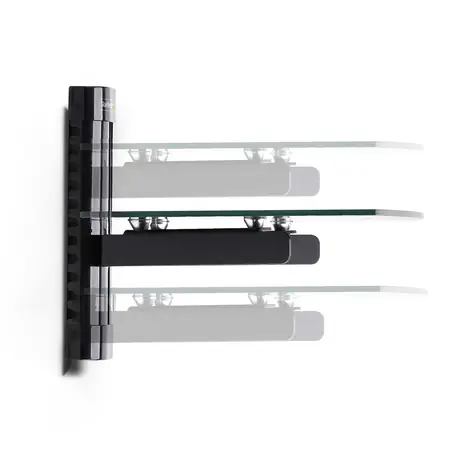 StarTech nástěnná polička pod TV černá / Polička pod TV / nosnost 7 kg / 250x360x217 mm