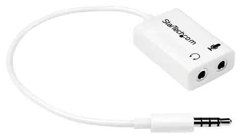 StarTech adaptér headset 3,5 mm na 2x 3,5 mm bílá / Adaptér / 0,152 m