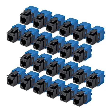 StarTech Keystone Jack CAT6 černá / Keystone Jack / RJ-45 / 180° / Bez nářadí / PoE / 24 ks