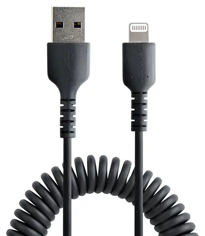 StarTech USB-A - Lightning černá / Kabel / kroucený / 0,5 m / 480 Mbit/s