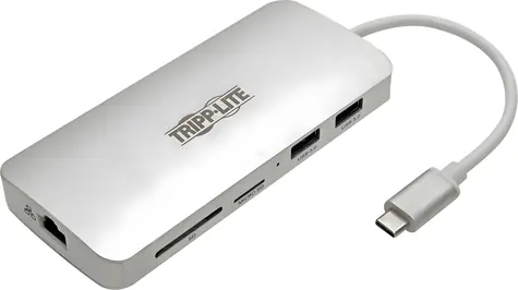 Eaton Tripp Lite USB-C dokovací stanice / Dokovací stanice / 4K HDMI / USB 3.x 5Gb/s / GbE / čtečka karet / PD 60W