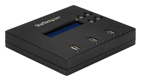 StarTech USB Flash Duplikátor modrá / Duplikátor disku / LCD displej / USB 2.0 / Napájecí adaptér