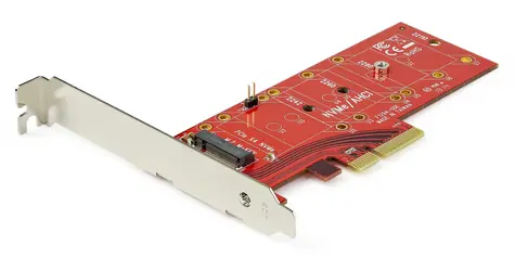 StarTech adaptér M.2 NVMe SSD na PCIe červený / Adaptér / M.2 NGFF / PCIe / pro NVMe a AHCI SSD