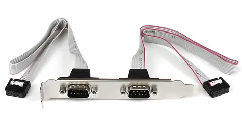 StarTech slotová redukce 2x DB-9 - IDC stříbrná / Redukce / Sériový port
