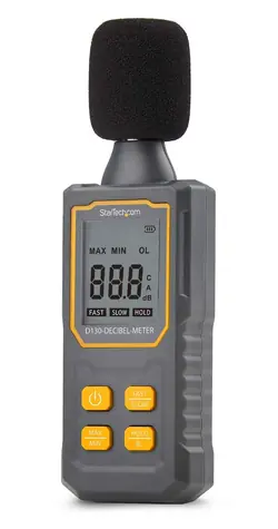 StarTech Měřič hladiny hluku šedý / Měřič hluku / LCD displej / 3x AAA baterie / 190 g