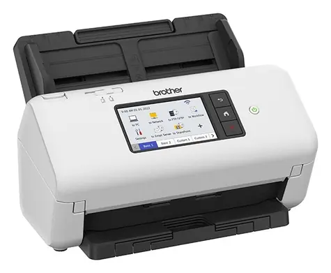 Brother ADS-4700W bílá / Duplexní skener dokumentů / A4 / 600×600 dpi / 40 str/min / ADF 80 listů / Wi-Fi / USB 3.0