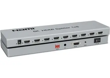 PremiumCord HDMI 2.1 splitter 1-8 portů / Rozbočovač / 8K/60Hz / 4K/120Hz / HDR
