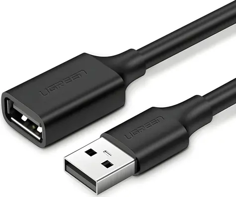 Ugreen Propojovací kabel USB-A (M) - USB-A (M) 1,5 m černá / USB kabel