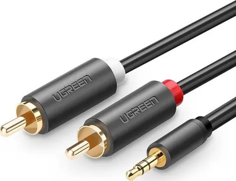 Ugreen UGR541BLK černá / Audio kabel / Jack 3.5 mm - 2x RCA (Cinch) / 3 m