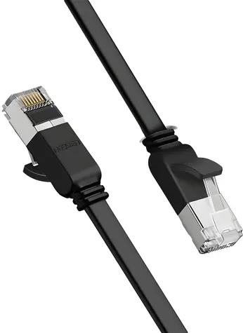 Ugreen NW101 černá / Patch kabel / Cat.6 UTP / plochý / RJ-45 / 1 m