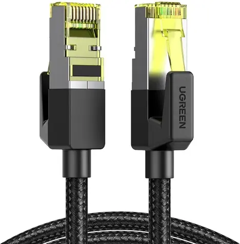 Ugreen NW150 černá / Síťový kabel / Cat.7 F/FTP / RJ-45 / 3 m