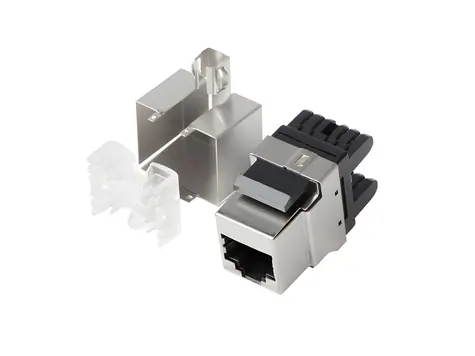 Lanberg Keystone modul RJ45-LSA CAT.5E FTP černá 180° / Keystone modul / LSA / 568A/B