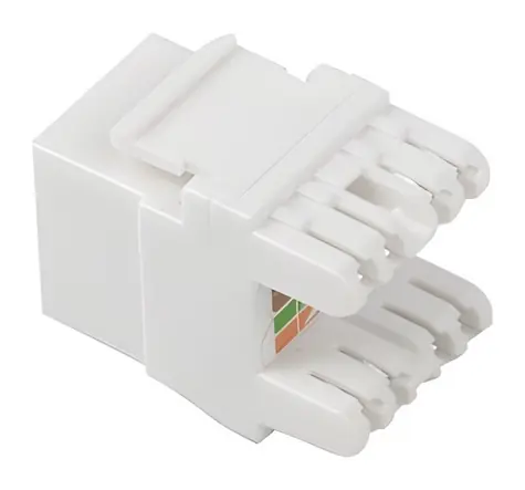 Lanberg Keystone modul RJ45-LSA bílý / Keystone modul / CAT.6A UTP / beznástrojový, 180° / pinout 568A/B