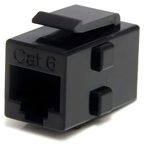 StarTech Keystone Jack CAT6 černá / Keystone Jack / RJ-45 / propojka kabelů