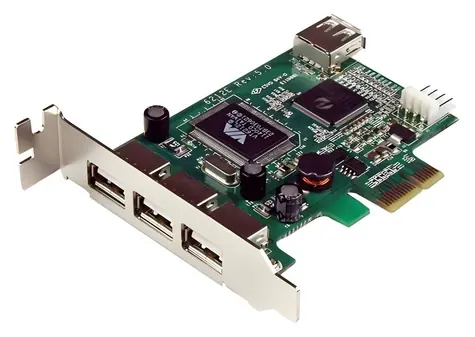StarTech PCIe karta USB 2.0 4-Port / Řadič USB / 4x USB-A / VIA/VLI VT6212 / Low Profile