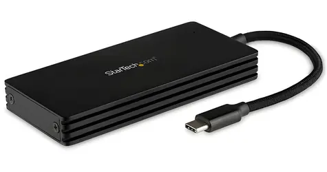 StarTech USB-C box pro M.2 SATA SSD černá / Externí box pro SSD / USB 3.1 Gen 2 / M.2 SATA / hliníkové tělo