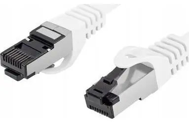 Lanberg CAT8.1 S/FTP 0,5m bílá / Patch kabel / LSZH / CU / 2000 MHz / RJ-45 / Fluke Passed