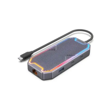 Unitek USB-C hub 7v1 / Hub USB / HDMI 4K60Hz / RJ45 1Gb / USB 3.2 Gen2 10Gbps / PD 100W