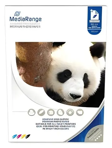 MediaRange A4 lesklý samolepicí fotopapír / Fotopapír / 50 listů / 115 g/m2 / inkoustový