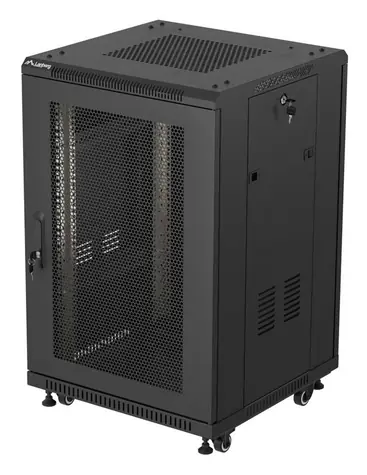 Lanberg Rack 18U/600x600 černá / Stojanový rozvaděč / 19