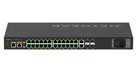 NETGEAR M4250-26G4F-PoE+ / Switch / L3 řízený / 24x Gigabit PoE+ / 2x Gigabit / 4x SFP