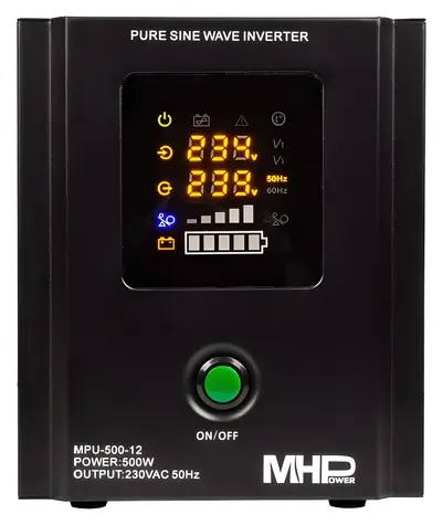 Carspa MHPower MPU-500-12 / Napěťový měnič / UPS / 500 W / čistý sinus / 12V