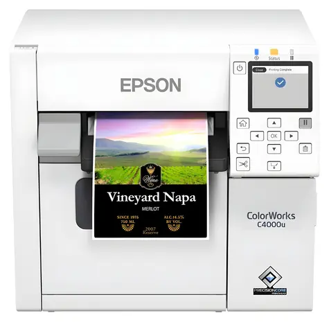 Epson ColorWorks C4000e bílá, lesklý inkoust / Tiskárna štítků / inkoustová / 1200x1200 dpi / USB