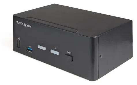StarTech 2-portový HDMI KVM switch černá / KVM přepínač / 4K UHD / USB Hub / 1 uživatel