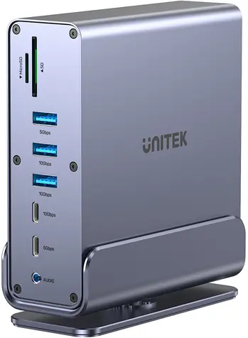Unitek dokovací stanice 15v1 DisplayLink / Dokovací stanice / Triple 4K / USB