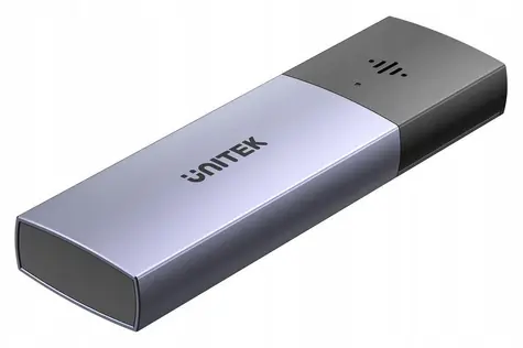 Unitek Box pro M.2 SSD s LED lokalizací šedá / Externí pouzdro pro M.2 SSD / USB-C / 10 Gbps / NVMe / Hliníkové