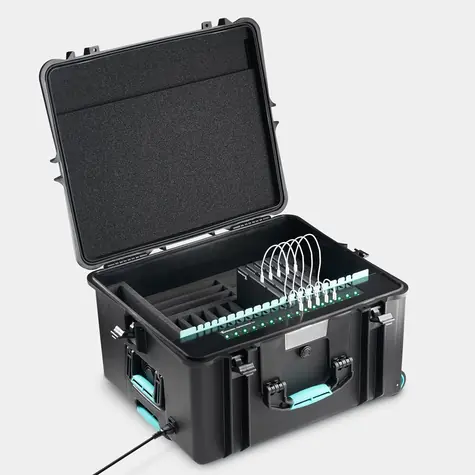 Formcase TransformerCase T10M-PD Perf. Plus černá / Nabíjecí přepravní kufr / 10x USB-C PD 65W / kolečka