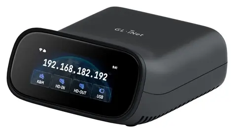 GL.iNet Comet Pro GL-RM10 / KVM přepínač / Wi-Fi 6 / Gigabit Ethernet / 4K 30 FPS / vzdálený přístup